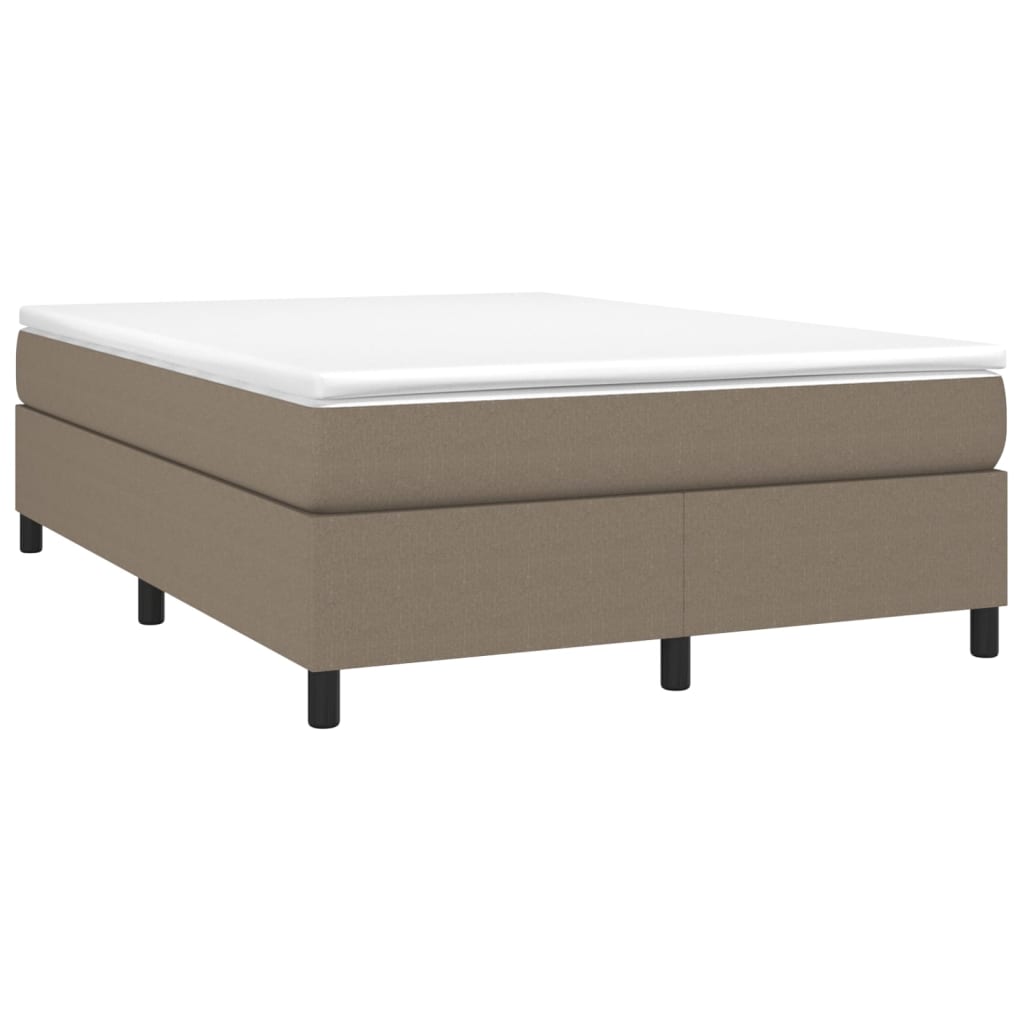 Σκελετός Κρεβατιού με Ελατήρια Taupe 140x200 εκ. Υφασμάτινο