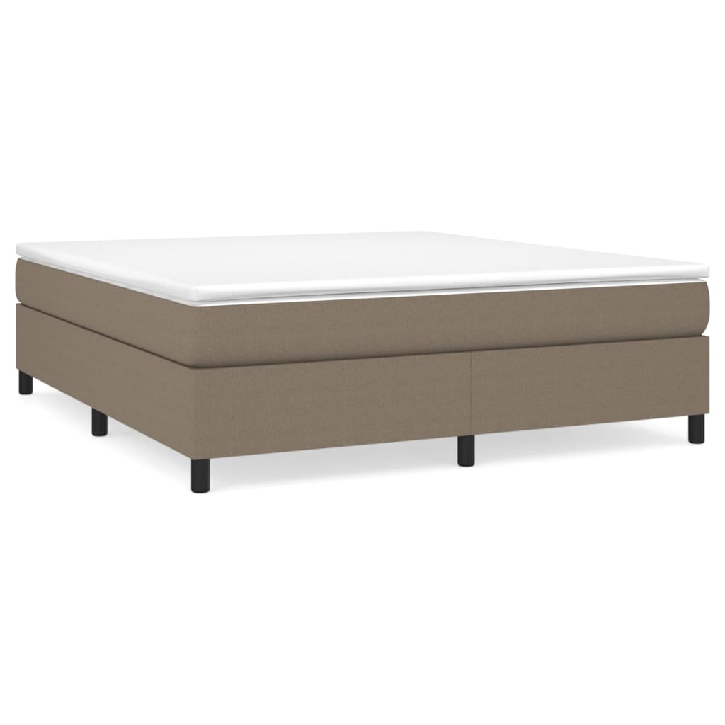 Σκελετός Κρεβατιού με Ελατήρια Taupe 160x200 εκ. Υφασμάτινο