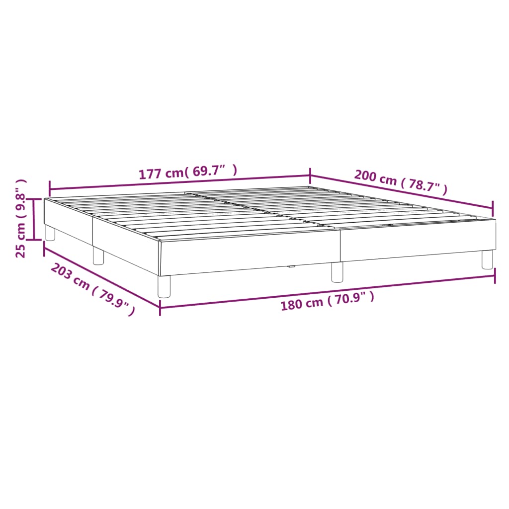Σκελετός Κρεβατιού με Ελατήρια Taupe 180x200 εκ. Υφασμάτινο