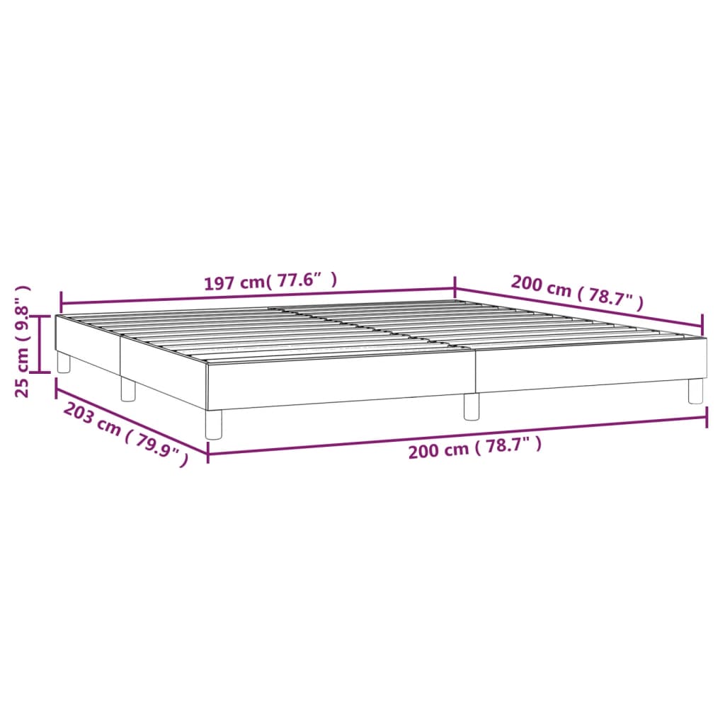 Σκελετός Κρεβατιού με Ελατήρια Taupe 200x200 εκ.Υφασμάτινο