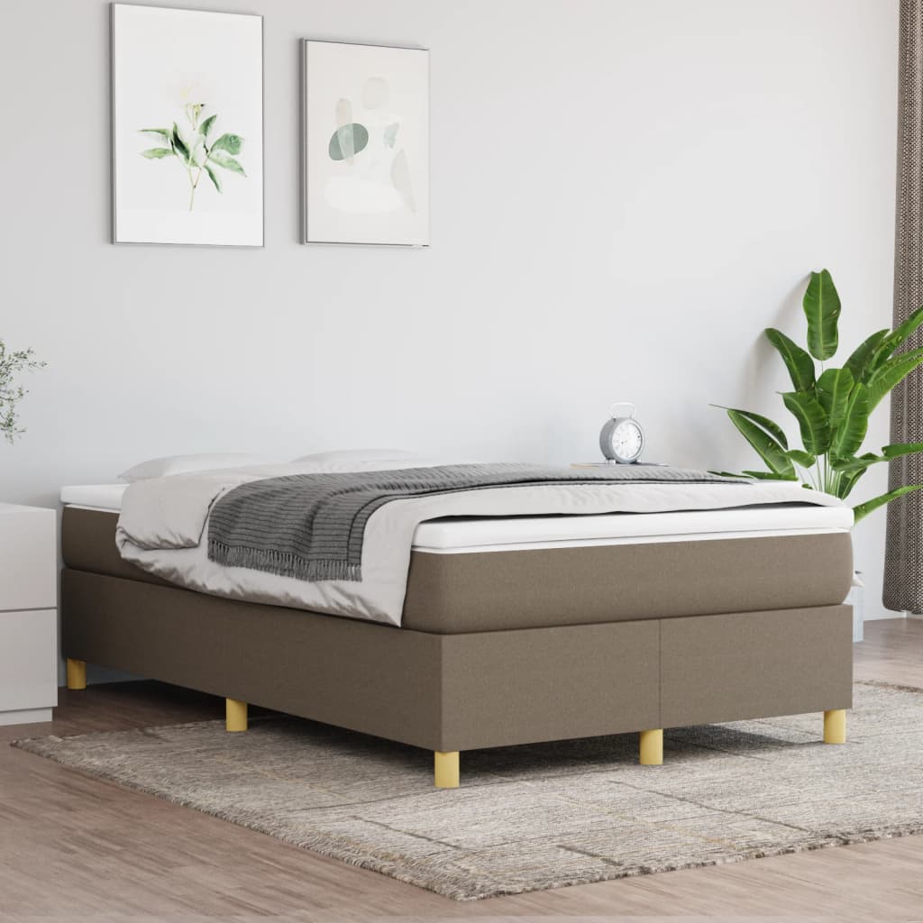 Σκελετός Κρεβατιού με Ελατήρια Taupe 120x200 εκ. Υφασμάτινο