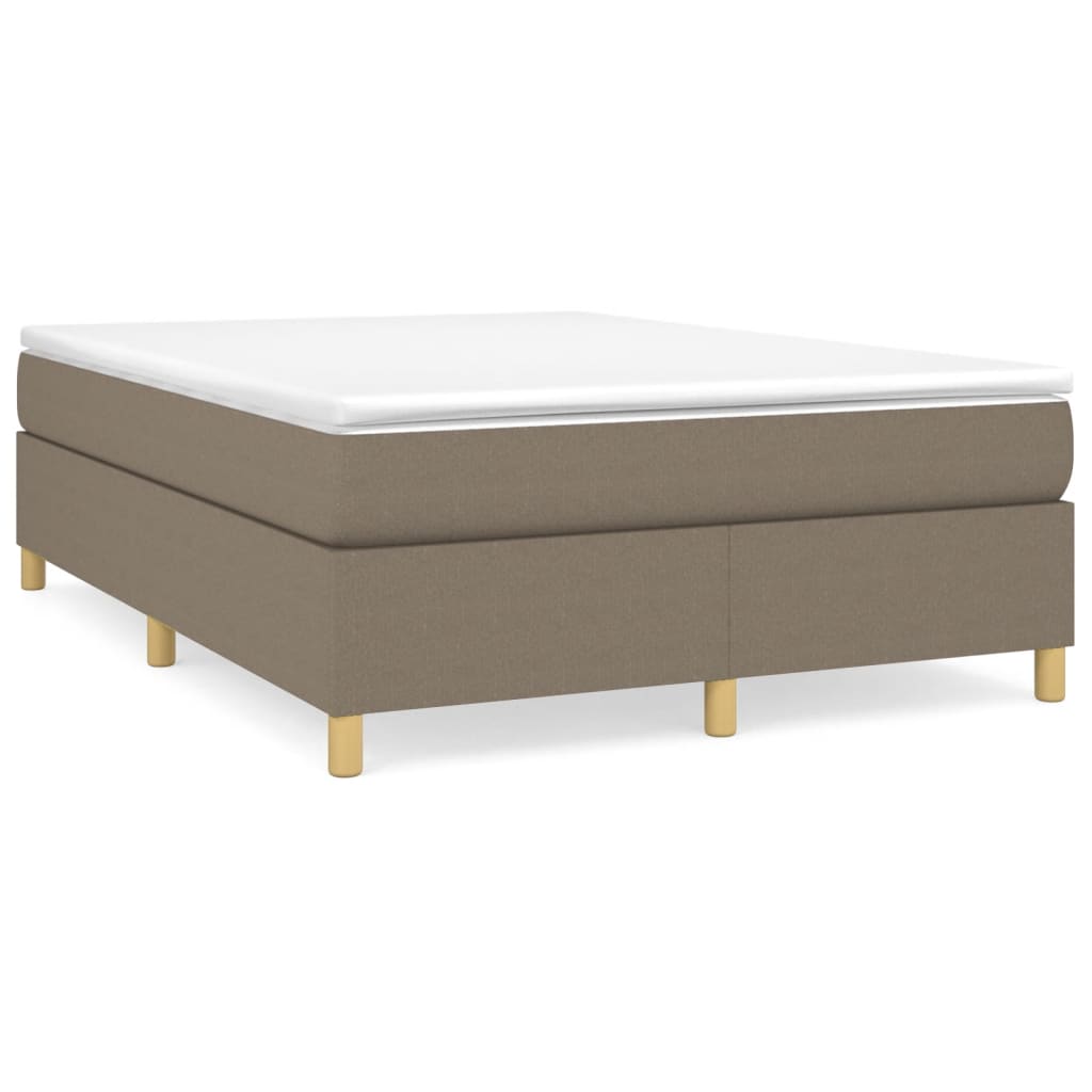 Σκελετός Κρεβατιού με Ελατήρια Taupe 140x190 εκ. Υφασμάτινο