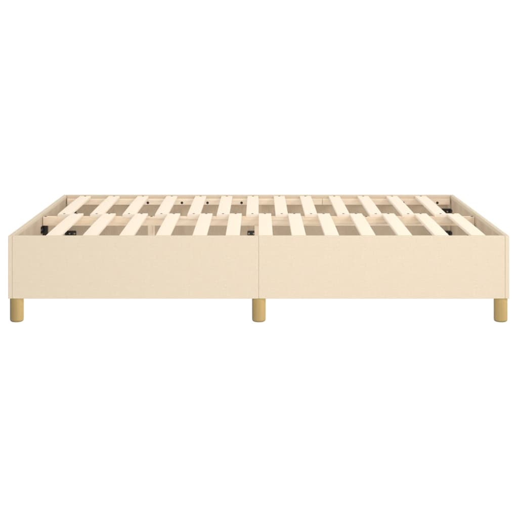 Σκελετός Κρεβατιού με Ελατήρια Κρεμ 140x190 εκ. Υφασμάτινο