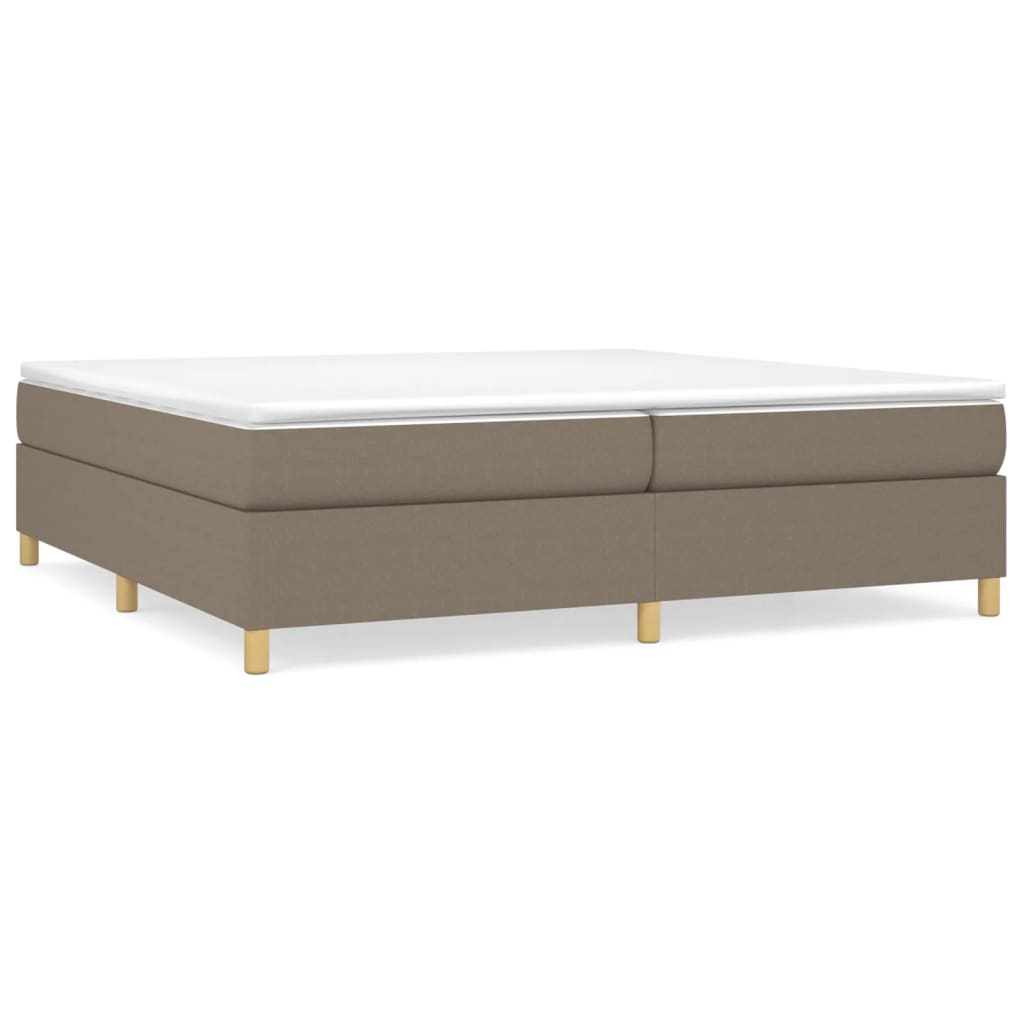 Σκελετός Κρεβατιού με Ελατήρια Taupe 200x200 εκ.Υφασμάτινο