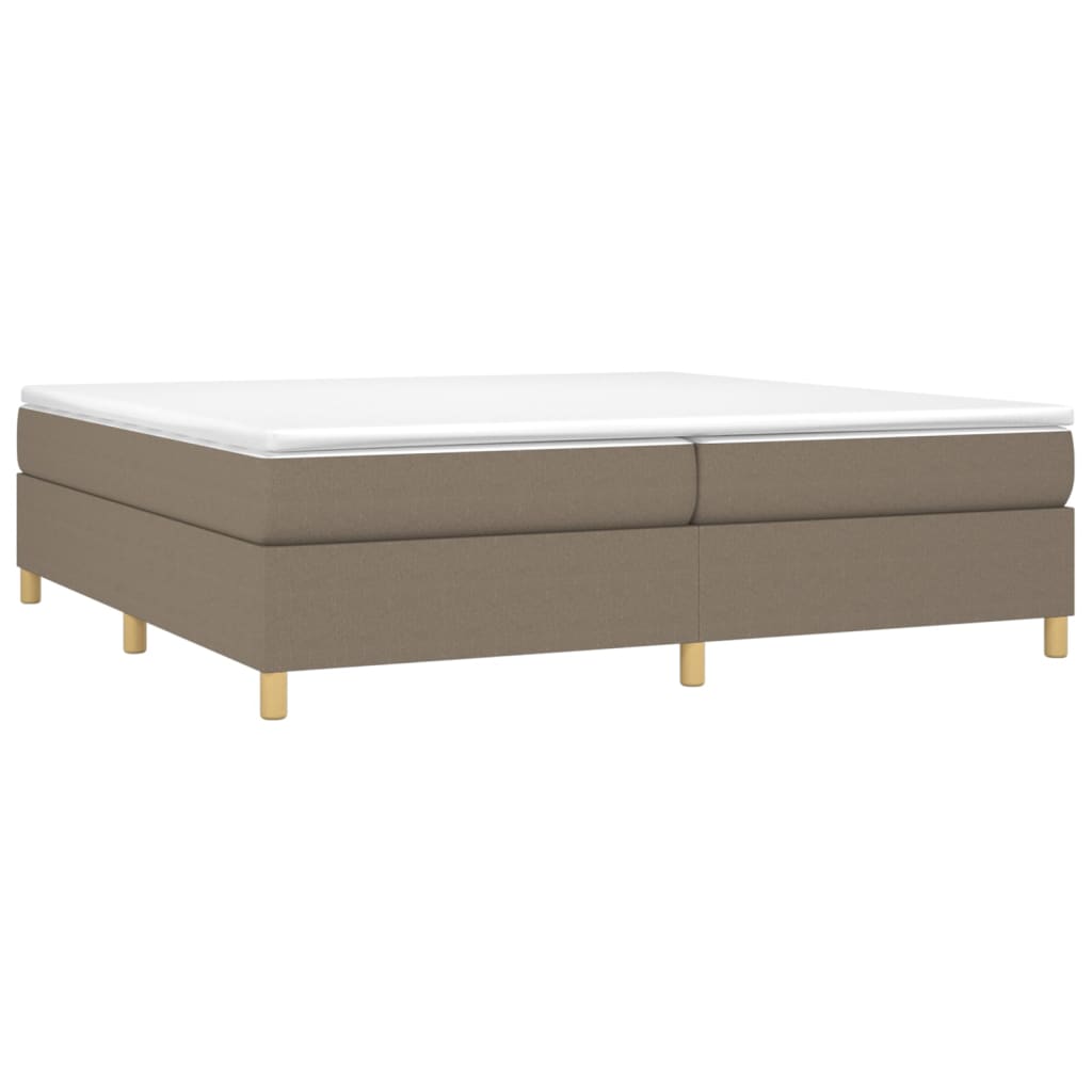 Σκελετός Κρεβατιού με Ελατήρια Taupe 200x200 εκ.Υφασμάτινο