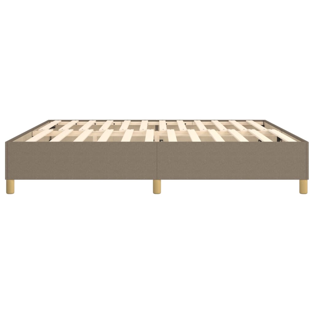 Σκελετός Κρεβατιού με Ελατήρια Taupe 200x200 εκ.Υφασμάτινο