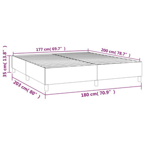 Σκελετός Κρεβατιού με Ελατήρια Καφέ 180x200 εκ. από Συνθετικό Δέρμα