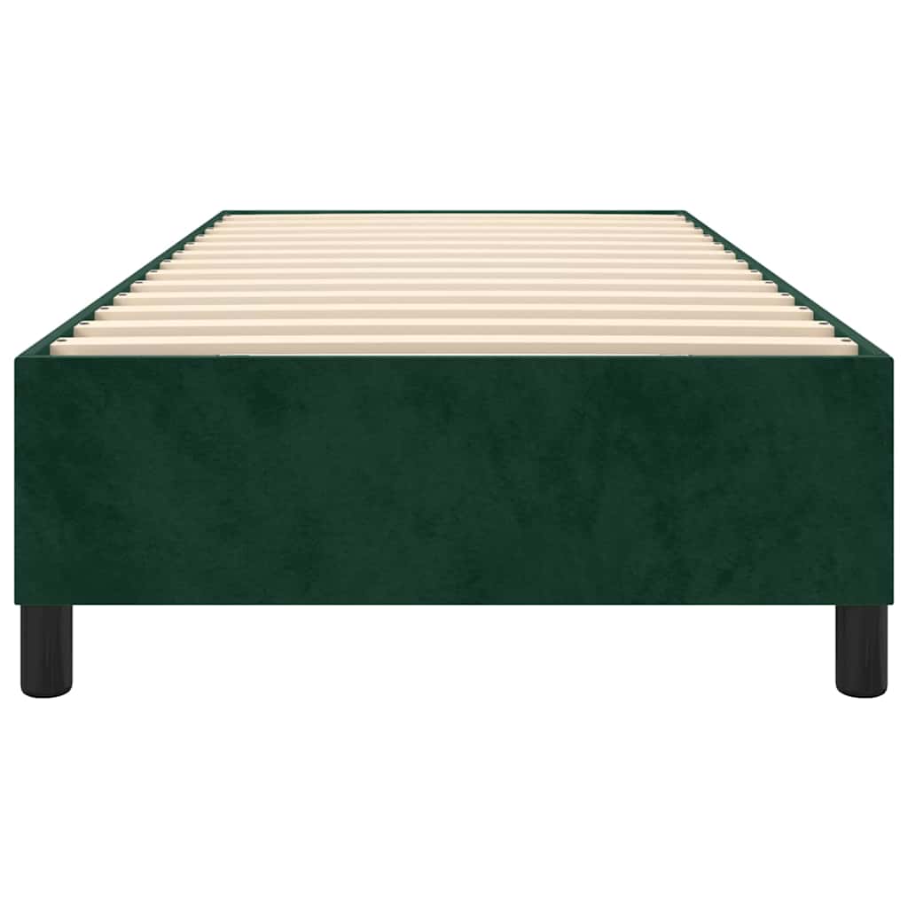 Σκελετός Κρεβατιού με Ελατήρια Πράσινο 80x200 εκ. Βελούδινο