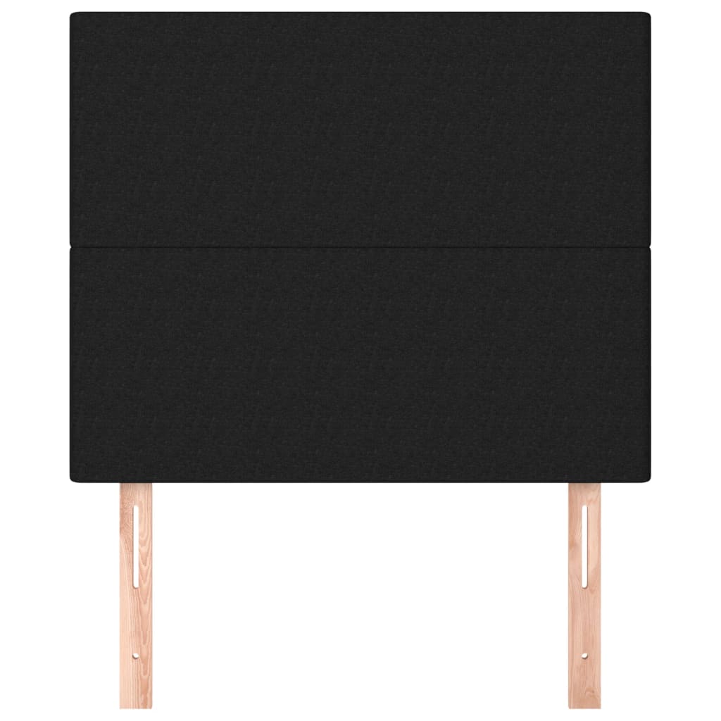 Κεφαλάρι Κρεβατιού Μαύρο 80x5x118/128 εκ. Ύφασμα - Pakobazaar