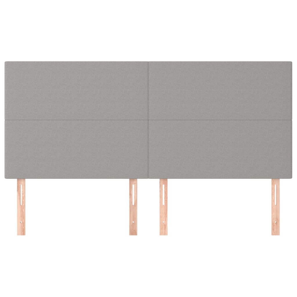 Κεφαλάρι Ανοιχτό Γκρι 180x5x118/128 εκ. Ύφασμα - Pakobazaar