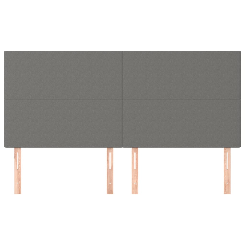 Κεφαλάρι Κρεβατιού Σκούρο Γκρι 180x5x118/128 εκ. Ύφασμα - PAKOBAZAAR