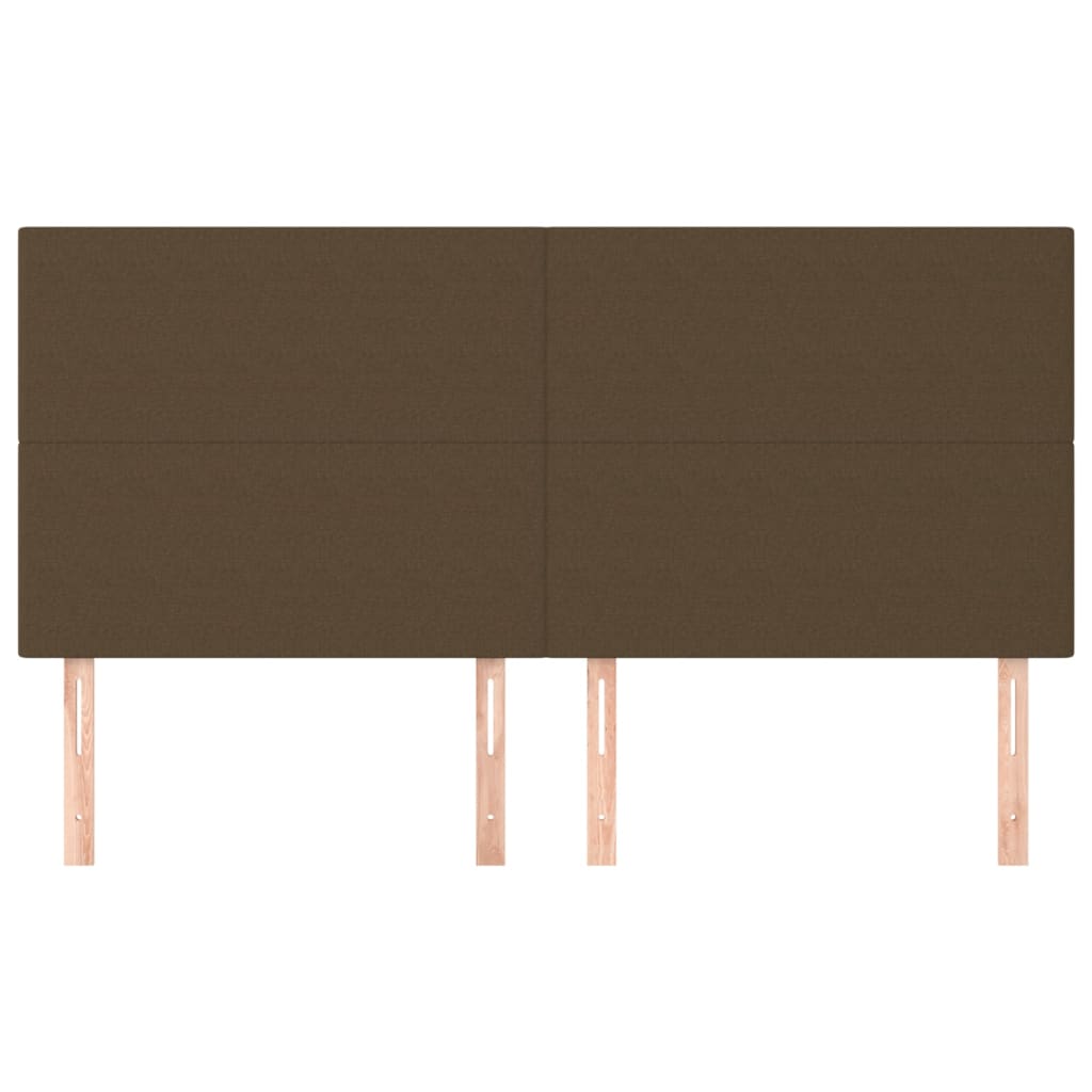 Κεφαλάρι Κρεβατιού Σκούρο Καφέ 180x5x118/128 εκ. Ύφασμα - PAKOBAZAAR
