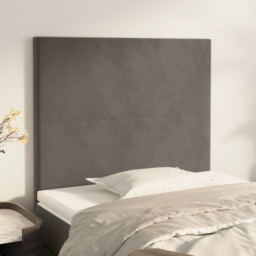 Κεφαλάρι Σκούρο Γκρι Βελούδινο 80x5x118/128 εκ. - PAKOBAZAAR