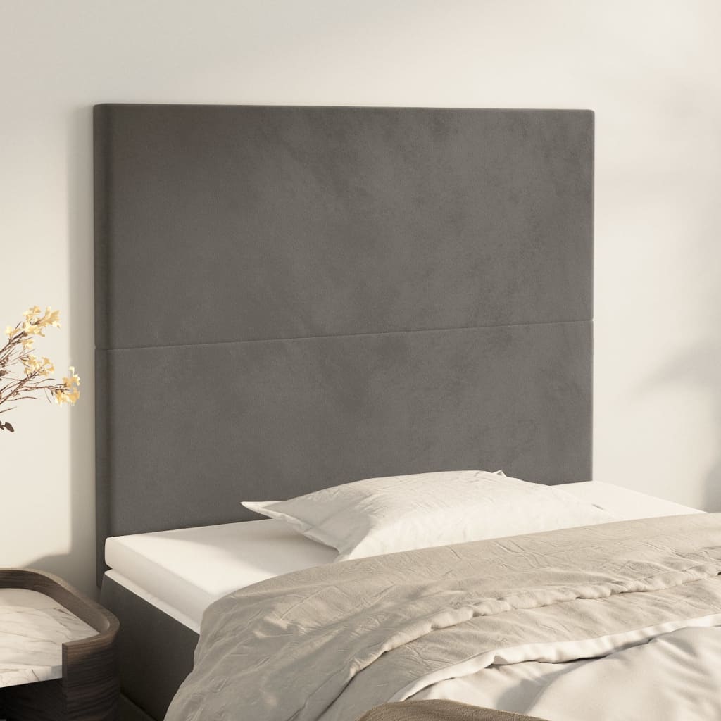 Κεφαλάρι Σκούρο Γκρι Βελούδινο 90x5x118/128 εκ. - PAKOBAZAAR