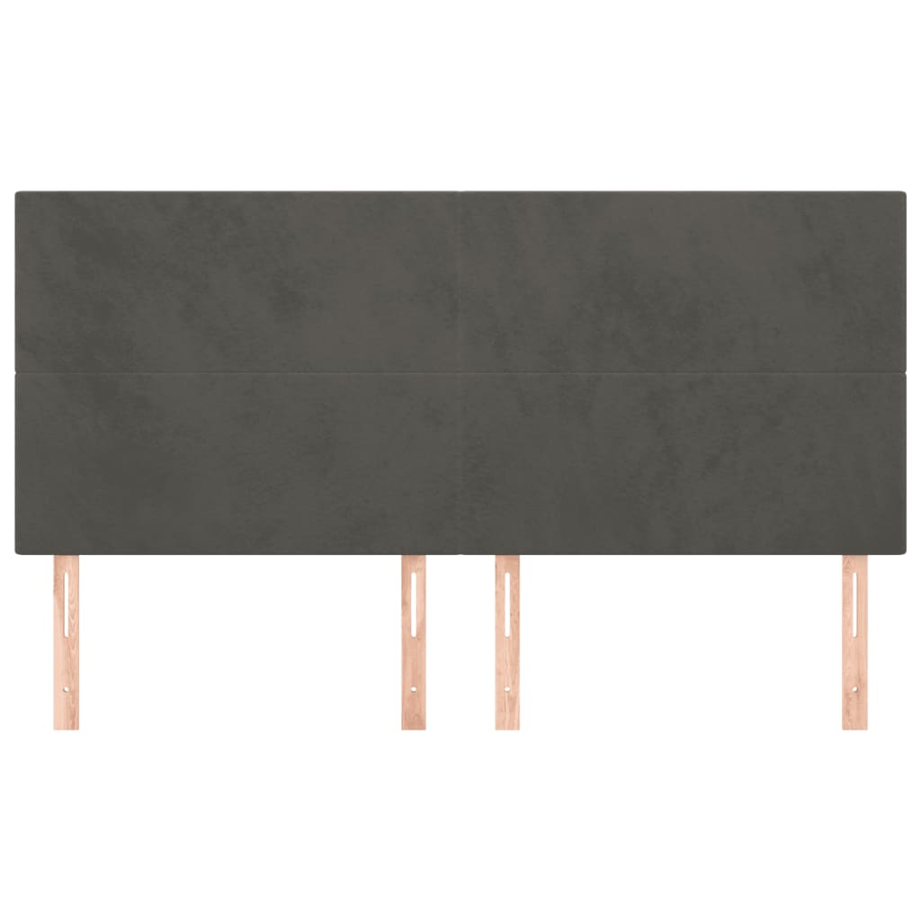 Κεφαλάρι Σκούρο Γκρι Βελούδινο 160x5x118/128 εκ. - PAKOBAZAAR