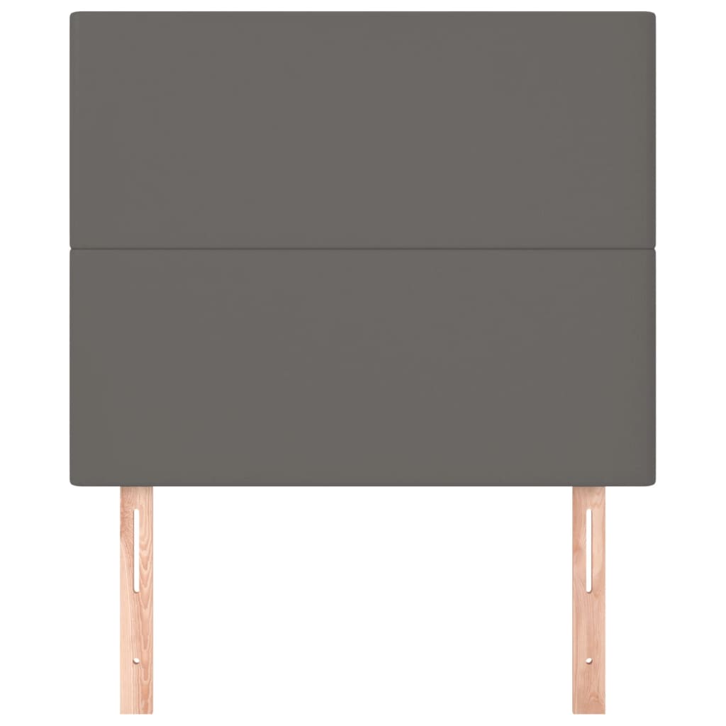 Κεφαλάρι Κρεβατιού Γκρι 100x5x118/128 εκ. από Συνθετικό Δέρμα - PAKOBAZAAR