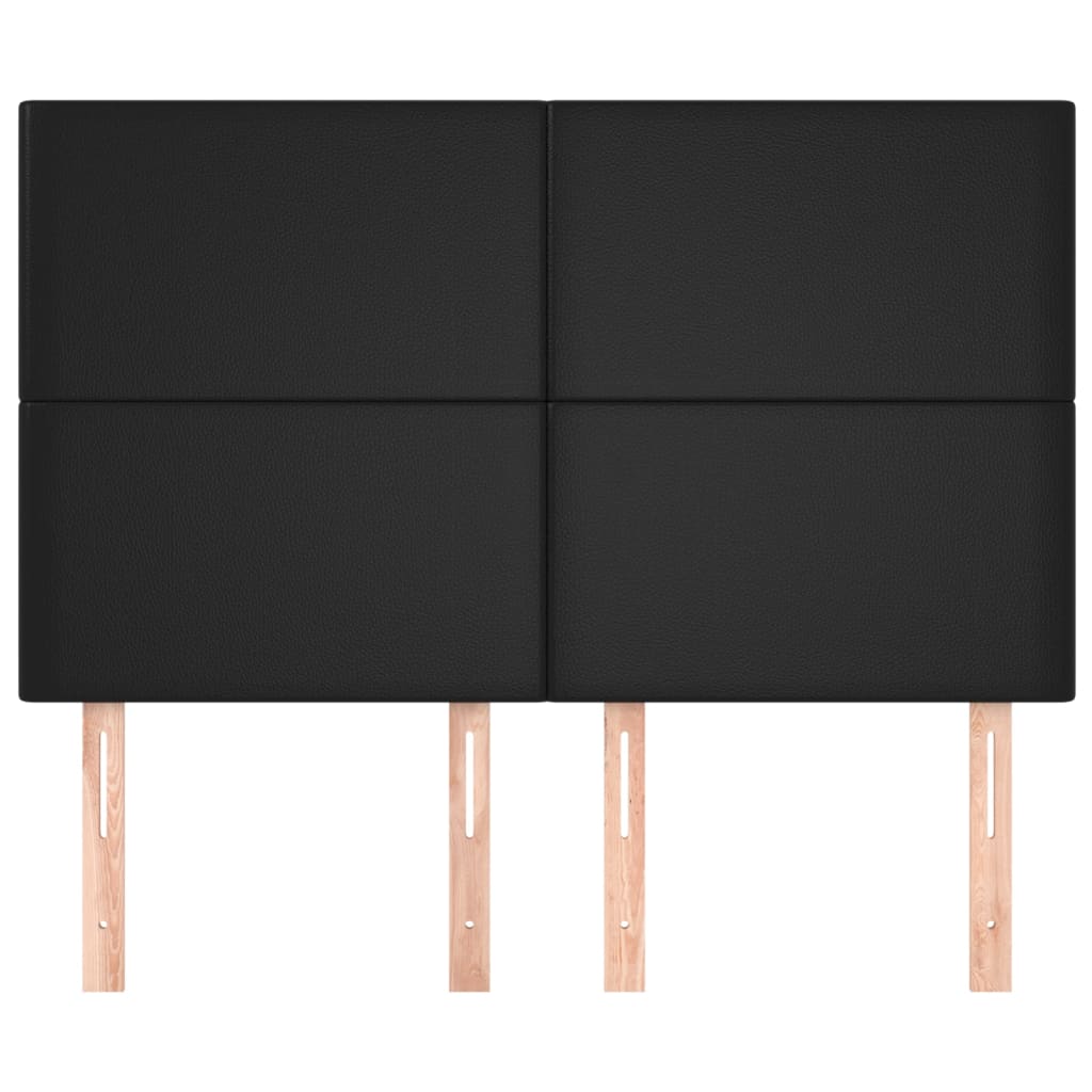 Κεφαλάρι Μαύρο 144x5x118/128 εκ. από Συνθετικό Δέρμα - PAKOBAZAAR