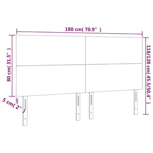 Κεφαλάρι Καφέ 180x5x118/128 εκ. από Συνθετικό Δέρμα