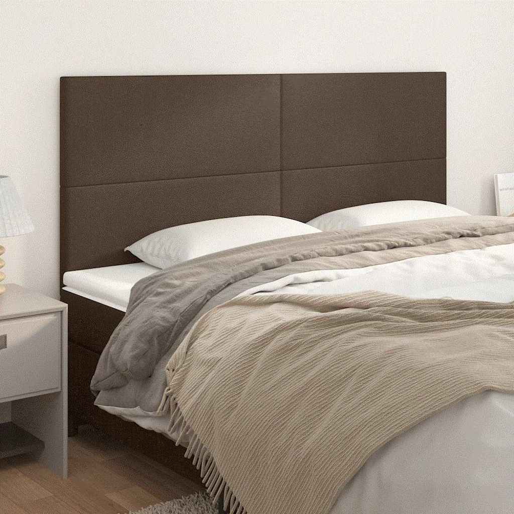 Κεφαλάρι Καφέ 180x5x118/128 εκ. από Συνθετικό Δέρμα