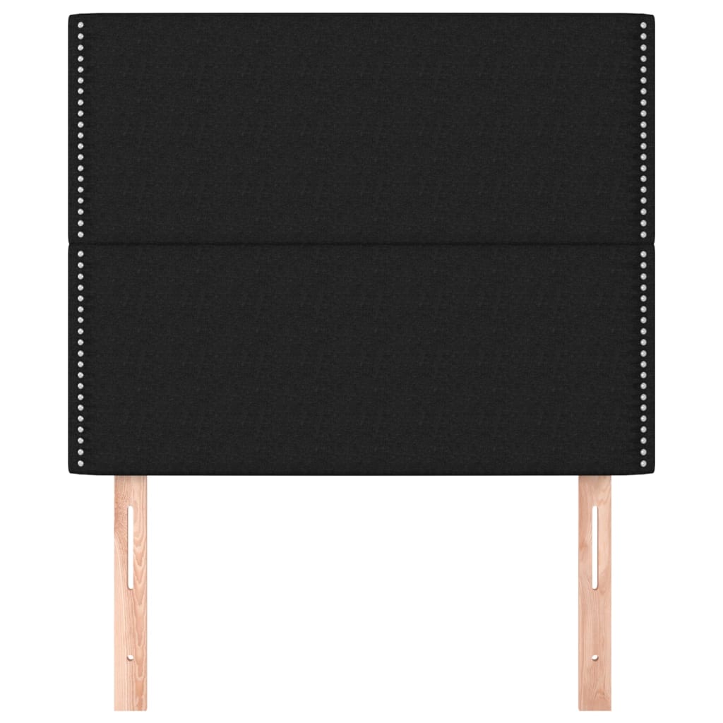 Κεφαλάρι Κρεβατιού Μαύρο 100x5x118/128 εκ. Ύφασμα - PAKOBAZAAR