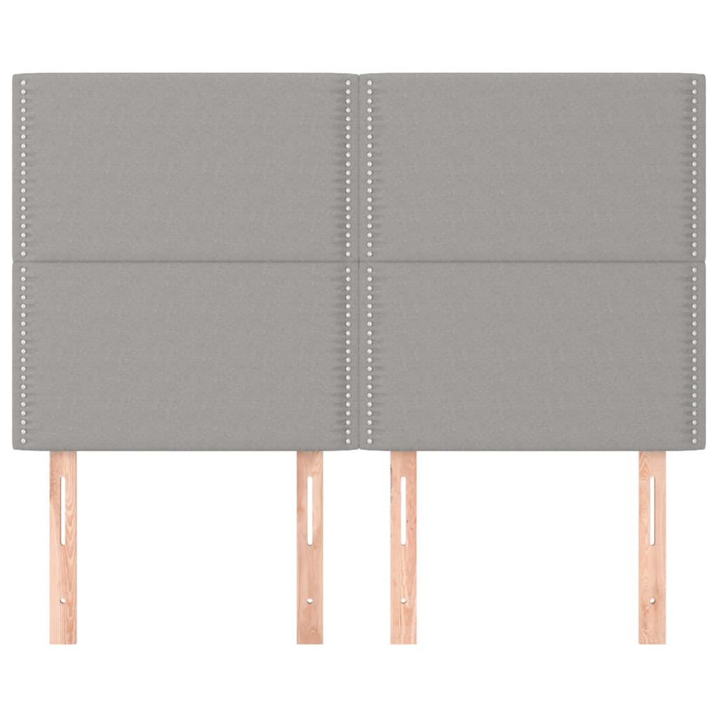 Κεφαλάρι Ανοιχτό Γκρι 144x5x118/128 εκ. Ύφασμα - Pakobazaar