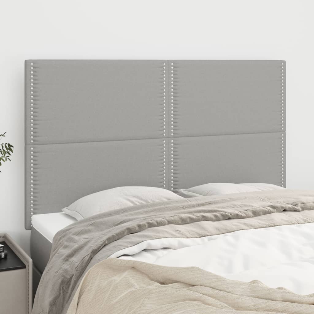 Κεφαλάρι Ανοιχτό Γκρι 144x5x118/128 εκ. Ύφασμα - Pakobazaar