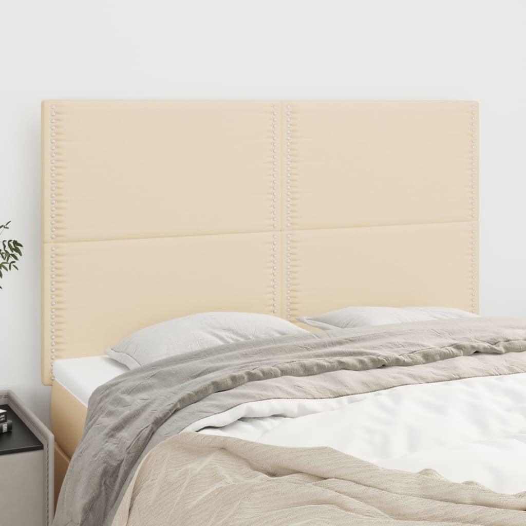 Κεφαλάρι Κρεμ 144x5x118/128 εκ. Ύφασμα - PAKOBAZAAR