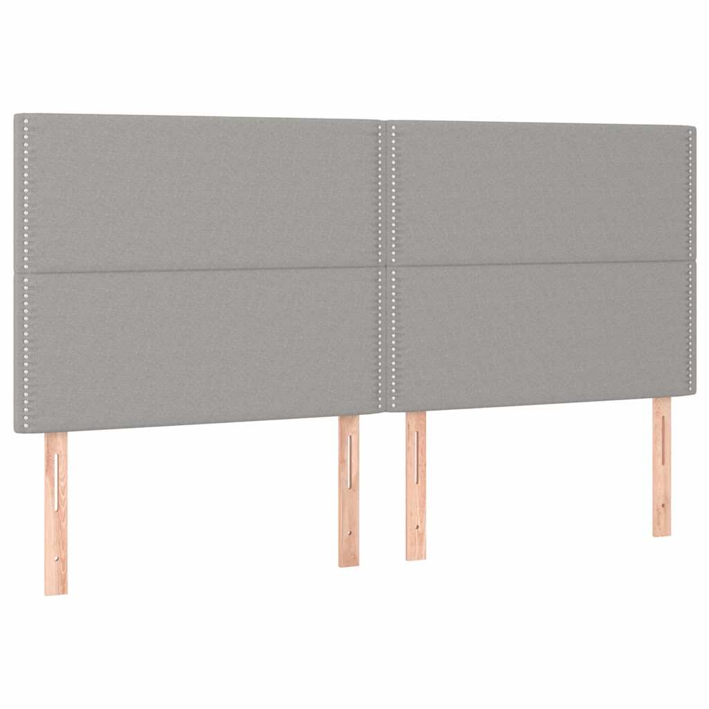 Κεφαλάρι Ανοιχτό Γκρι 160x5x118/128 εκ. Ύφασμα