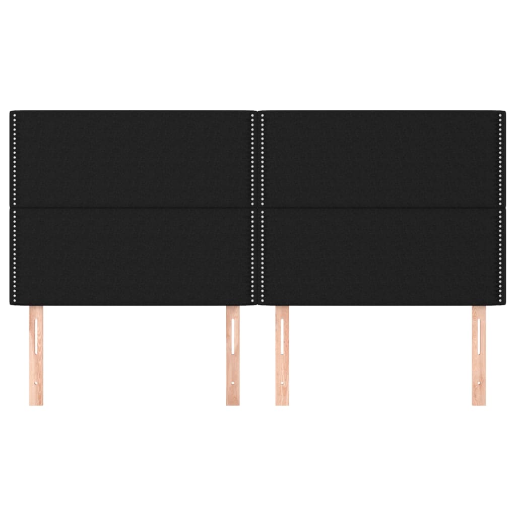 Κεφαλάρι Μαύρο 180x5x118/128 εκ. Ύφασμα - PAKOBAZAAR