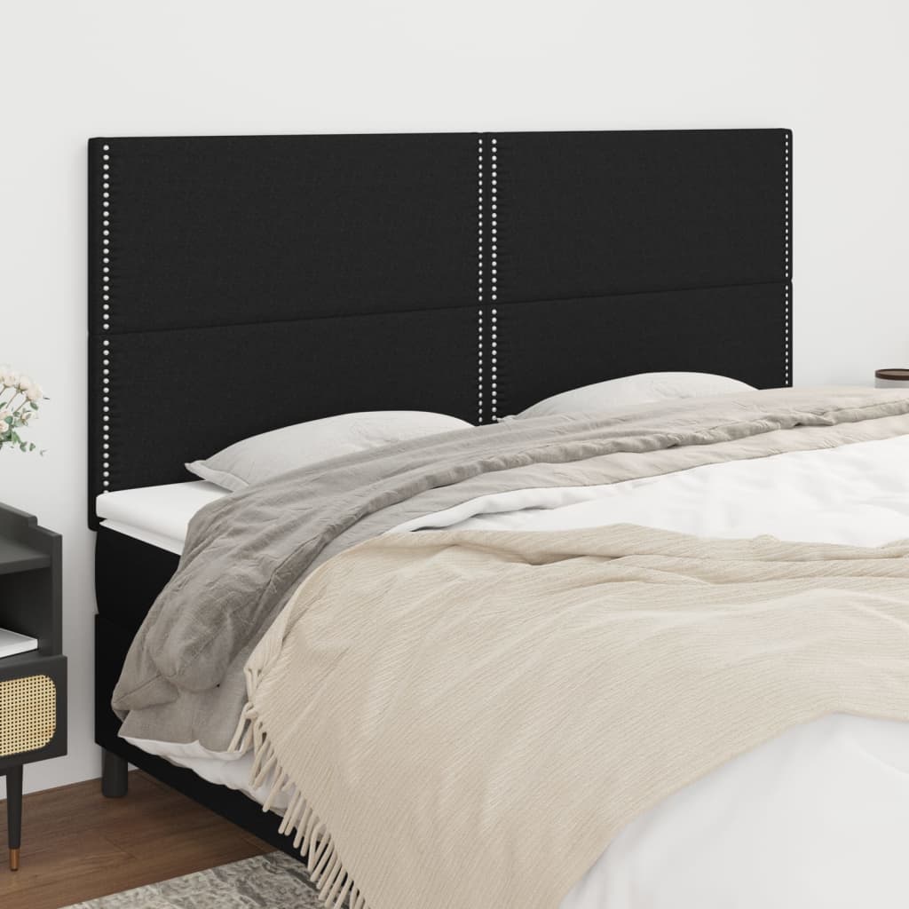Κεφαλάρι Μαύρο 180x5x118/128 εκ. Ύφασμα - PAKOBAZAAR