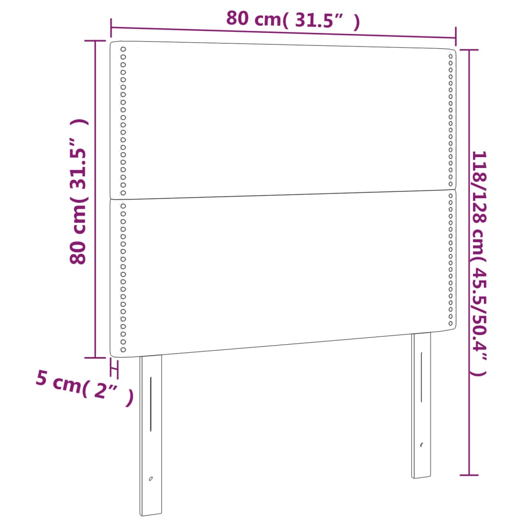 Κεφαλάρι Κρεβατιού Ροζ Βελούδο 80x5x118/128 εκ. - PAKOBAZAAR