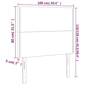 Κεφαλάρι Ανοιχτό Γκρι Βελούδο 100x5x118/128 εκ. - Pakobazaar