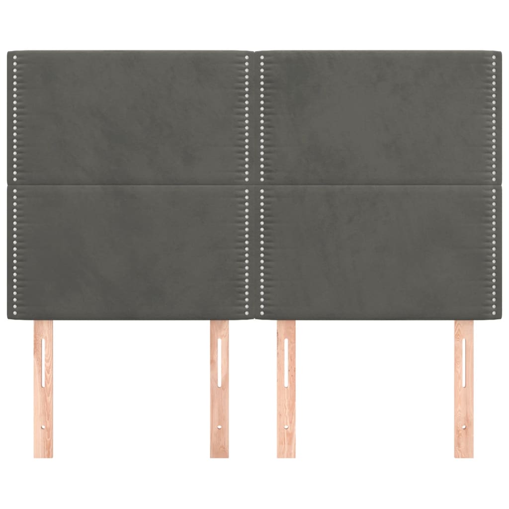 Κεφαλάρι Σκούρο Γκρι Βελούδινο 144x5x118/128 εκ. - PAKOBAZAAR