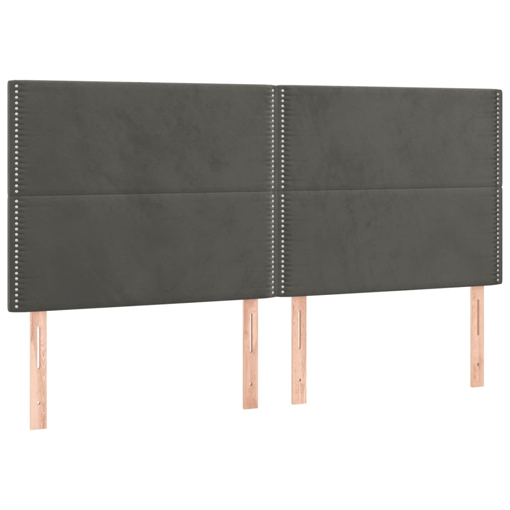 Κεφαλάρι Σκούρο Γκρι Βελούδινο 160x5x118/128 εκ. - PAKOBAZAAR