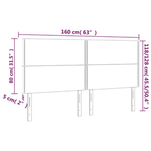 Κεφαλάρι Σκούρο Γκρι Βελούδινο 160x5x118/128 εκ. - PAKOBAZAAR