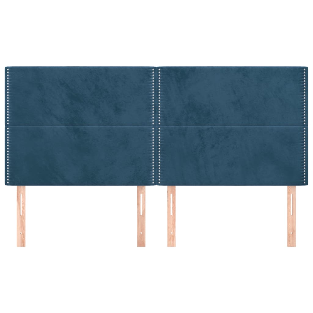 Κεφαλάρι Σκούρο Μπλε Βελούδινο 160x5x118/128 εκ. - PAKOBAZAAR
