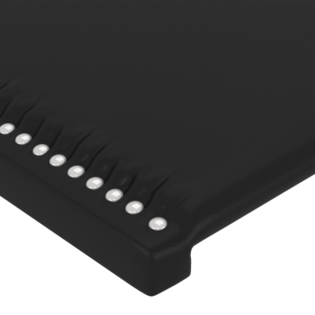 Κεφαλάρι Μαύρο 80x5x118/128 εκ. από Συνθετικό Δέρμα