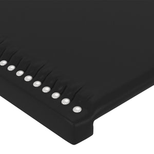Κεφαλάρι Μαύρο 80x5x118/128 εκ. από Συνθετικό Δέρμα
