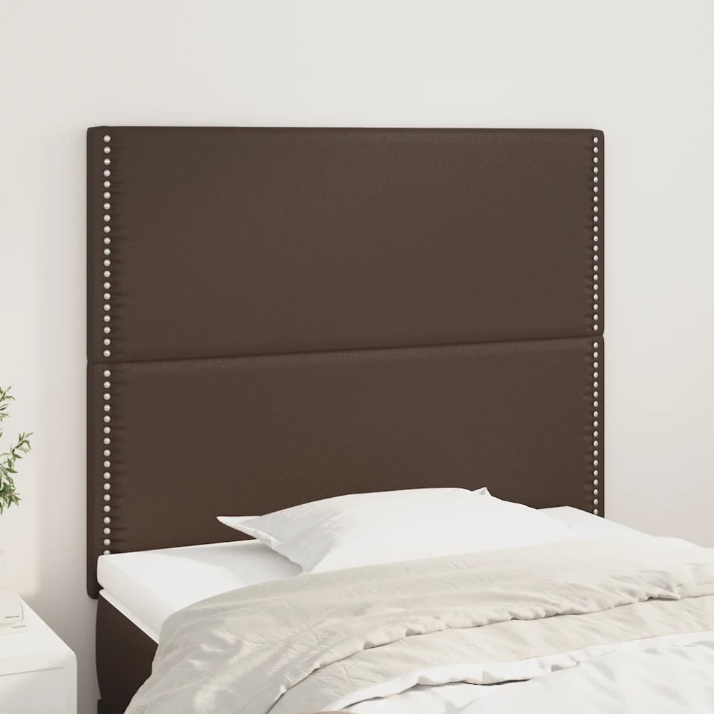 Κεφαλάρι Καφέ 90x5x118/128 εκ. από Συνθετικό Δέρμα