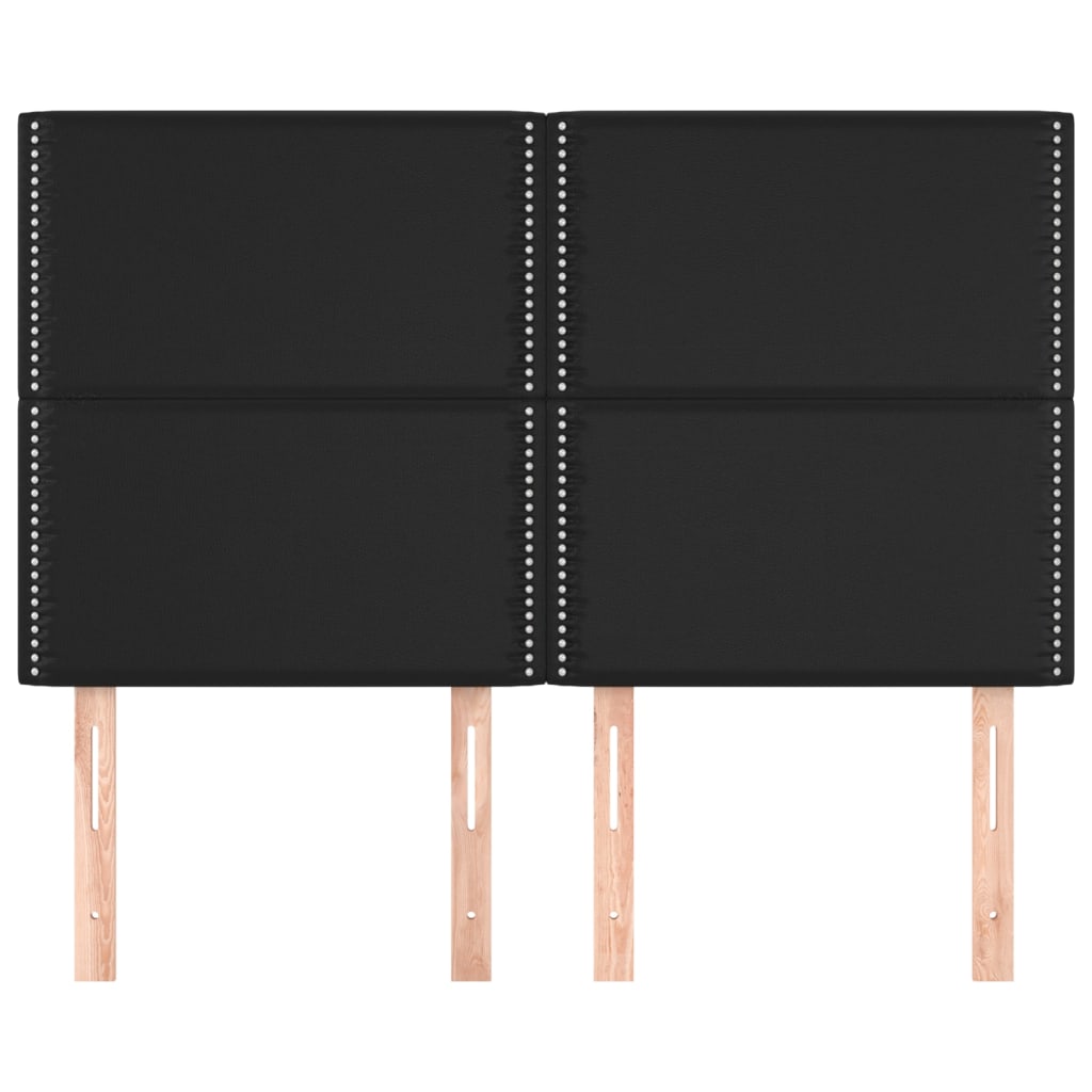 Κεφαλάρι Μαύρο 144x5x118/128 εκ. από Συνθετικό Δέρμα - PAKOBAZAAR