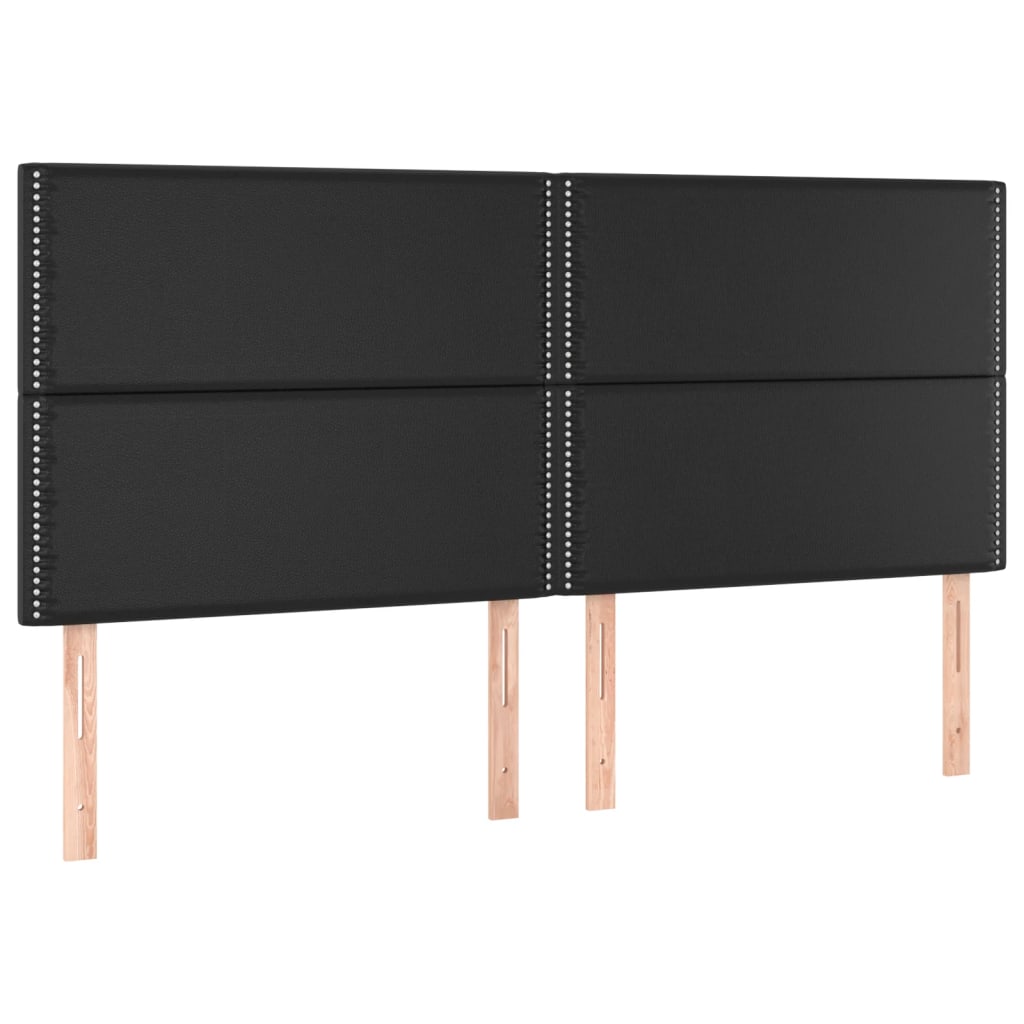Κεφαλάρι Μαύρο 160x5x118/128 εκ. από Συνθετικό Δέρμα