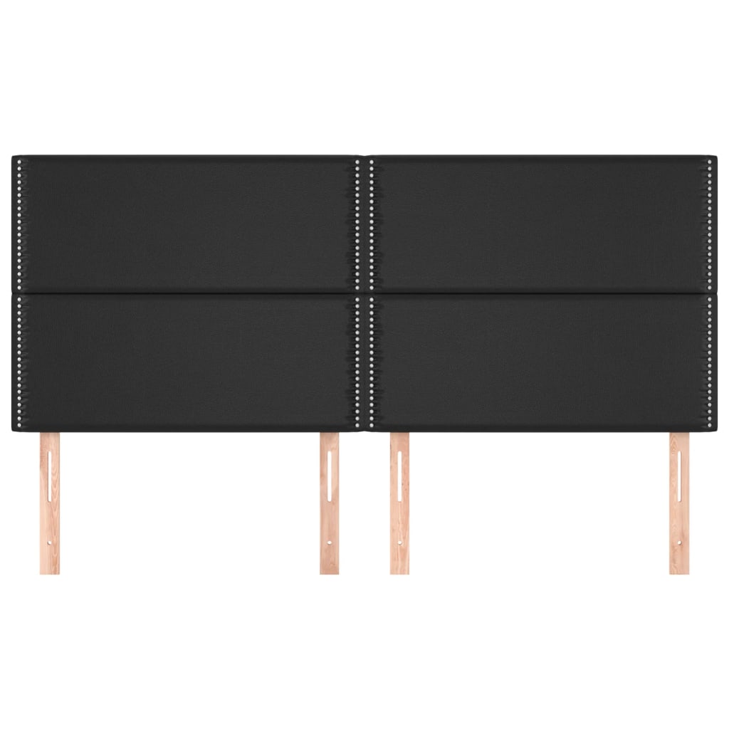Κεφαλάρι Μαύρο 160x5x118/128 εκ. από Συνθετικό Δέρμα
