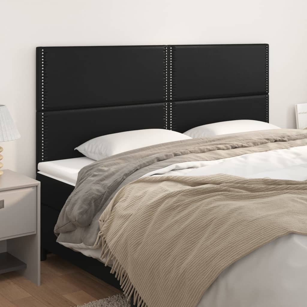 Κεφαλάρι Μαύρο 160x5x118/128 εκ. από Συνθετικό Δέρμα
