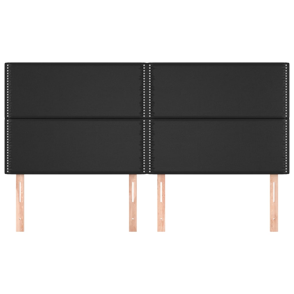 Κεφαλάρι Μαύρο 180x5x118/128 εκ. από Συνθετικό Δέρμα - PAKOBAZAAR