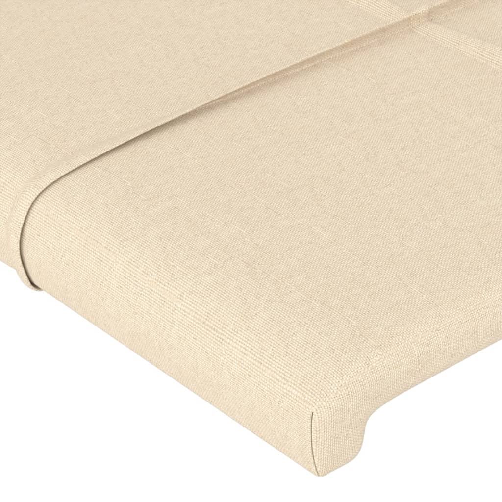 Κεφαλάρι Κρεμ Ύφασμα 100x5x118/128 εκ. - PAKOBAZAAR
