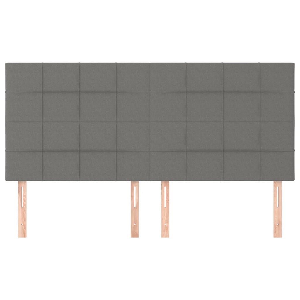 Κεφαλάρι Κρεβατιού Σκούρο Γκρι 180x5x118/128 εκ. Ύφασμα - PAKOBAZAAR