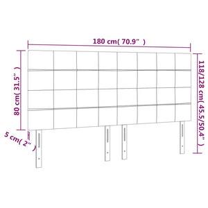 Κεφαλάρι Κρεμ 180x5x118/128 εκ. Ύφασμα - PAKOBAZAAR