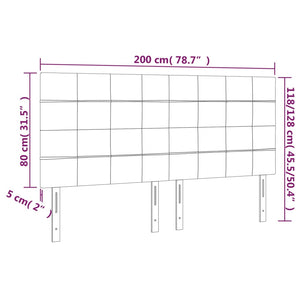 Κεφαλάρι Κρεβατιού Σκούρο Γκρι 200x5x118/128 εκ. Ύφασμα - PAKOBAZAAR