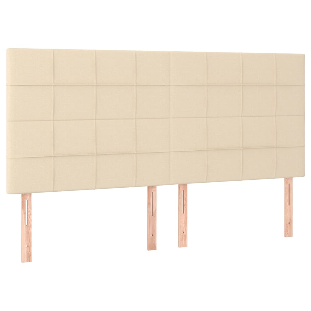 Κεφαλάρι Κρεμ Ύφασμα 200x5x118/128 εκ. - PAKOBAZAAR