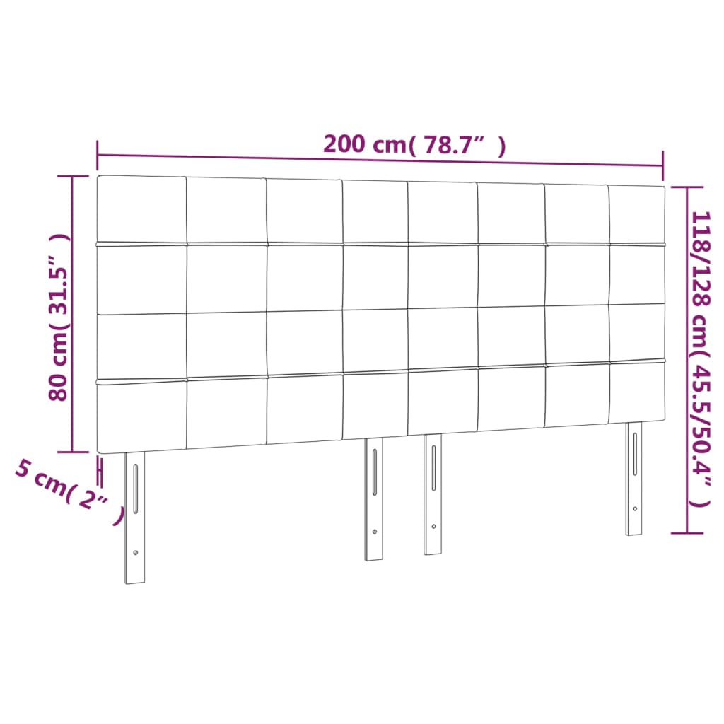 Κεφαλάρι Κρεβατιού Πράσινο 200x5x118/128 εκ. Ύφασμα - Pakobazaar